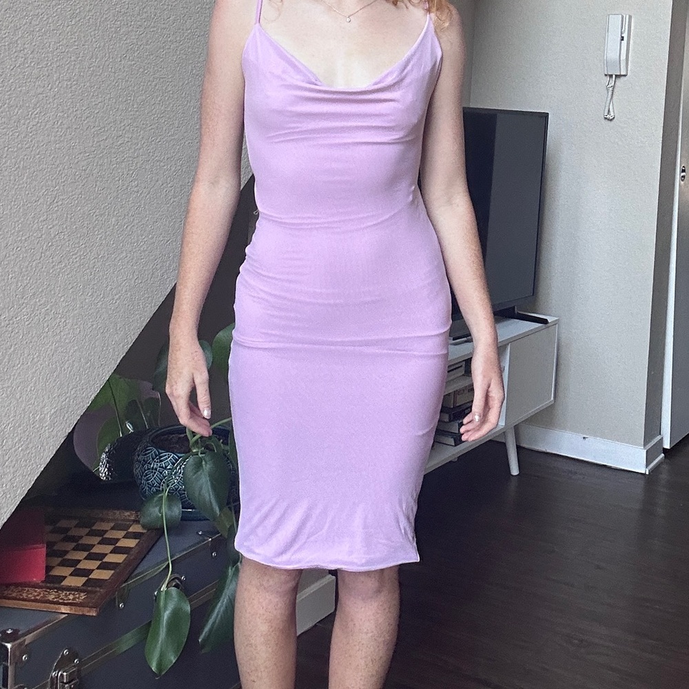 Oh Polly Pink midi dress